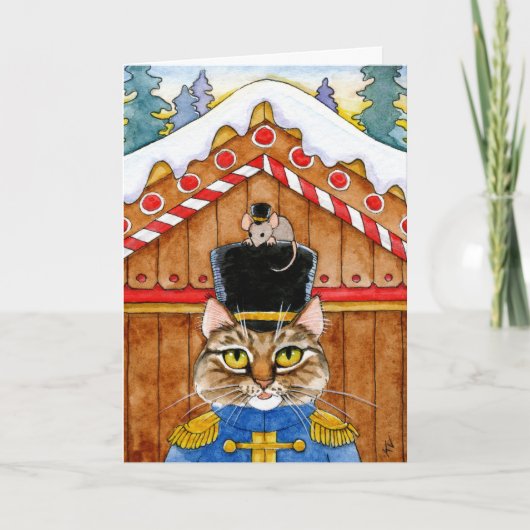 Niedlich Cat Mouse Nutcracker Weihnachten (Vorderseite)