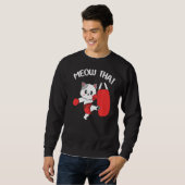 Niedlich Cat Muay Thai Sweatshirt (Vorne ganz)