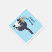 Niedlich Cat Party Happy Birthday Napkins Serviette (Ecke)