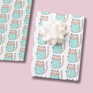 Niedlich Cat Pattern Girls Geburtstag Geschenkpapier