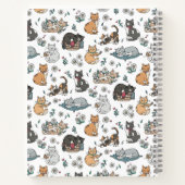 Niedlich Cat Pattern Girls School Notebook Notizblock (Rückseite)