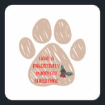 Niedlich Cat Paw Funny Christmas Quadratischer Aufkleber<br><div class="desc">Mit diesem Weihnachtsaufkleber "Habe eine pawsitiv purfekte Weihnachtszeit", mit einer niedlichen Katzenpfanne mit einer Misteloe-Dekoration, verleihen Sie der Weihnachtszeit eine Touch Charme. Dieser Katzenaufkleber ist ideal für Katzenliebhaber und kann auf Laptops, Notebooks, Wasserflaschen oder sogar auf Urlaubspaketen angebracht werden. Verbringen Sie feierlichen Beifall und zeigen Sie Ihre feline Liebe, wo...</div>