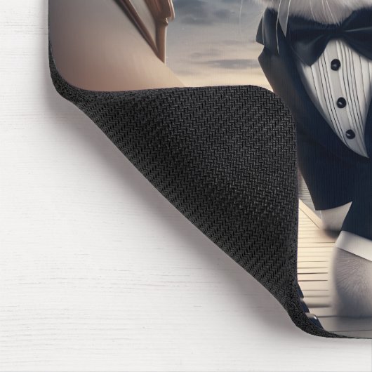 Niedlich Cat Pawdigy Plays a Moonlight Sonata Mousepad (Ecke)