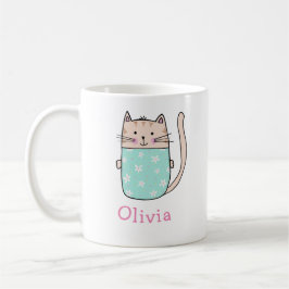 Niedlich Cat Personalisiert Individuelle Name Kaff Kaffeetasse