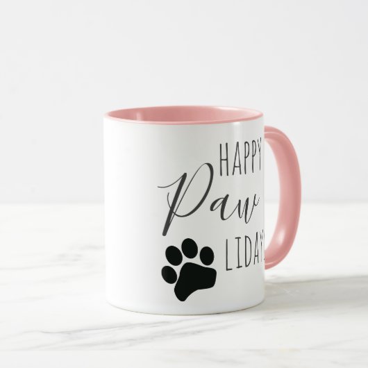 Niedlich Cat Pink Weihnachtskaffee Mugs Tasse (VorderseiteRechts)