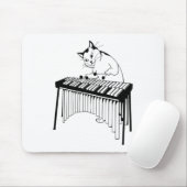 Niedlich Cat Playing Schlagzeug Musical Xylophone Mousepad (Mit Mouse)