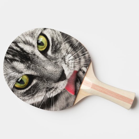Niedlich Cat Portrait Tischtennis Schläger (Seitenansicht)
