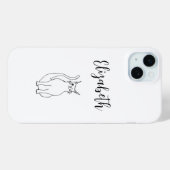 Niedlich Cat Schwarz-weißer Cartoon Winking Kitty Case-Mate iPhone Hülle (Rückseite (Horizontal))