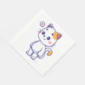 Niedlich Cat Smile Serviette (Ecke)