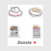 Niedlich Cat Sticker Set - Kawaii & Ästhetische Ka (Blatt)