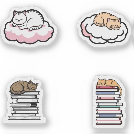 Niedlich Cat Sticker Set - Kawaii & Ästhetische Ka (Vorderseite)