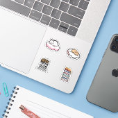 Niedlich Cat Sticker Set - Kawaii & Ästhetische Ka (Laptop mit iPhone)