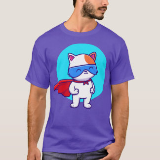 Niedlich Cat SuperHero T-Shirt