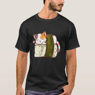 Niedlich Cat Sushi Japanisch Anime Kawaii Funny Ca T-Shirt