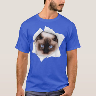 Niedlich Cat Torn Ragdoll Cat T-Shirt