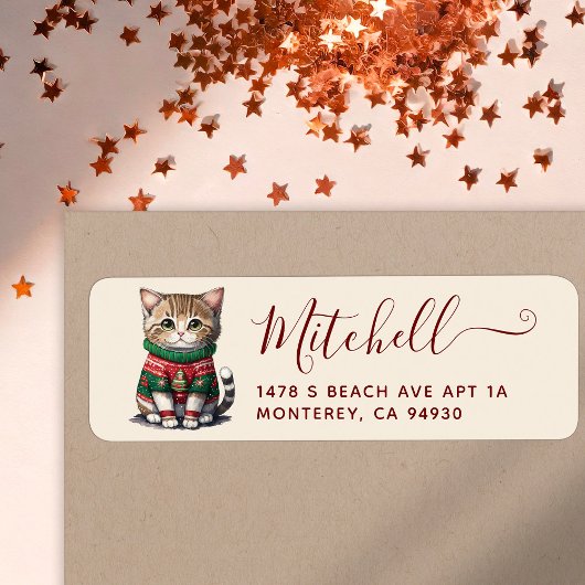 Niedlich Cat Ugly Sweater Party-Adresse