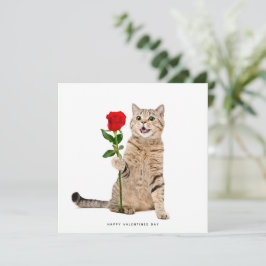 Niedlich Cat Valentinstag Card Feiertagskarte