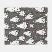 Niedlich Cat Vibes Fleecedecke (Vorderseite (Horizontal))