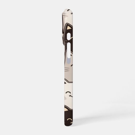 Niedlich Cat Vibes iPhone Hülle (Linke Seite)