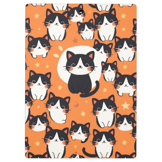 Niedlich Cat Vibes Klemmbrett (Rückseite)