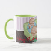 Niedlich Cat Weihnachten Tasse (Links)