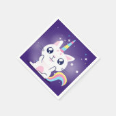 Niedlich Caticorn Serviette (Ecke)