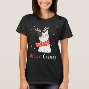 Niedlich Catmas Rentiere Weihnachtskatze Kitten Lo T-Shirt