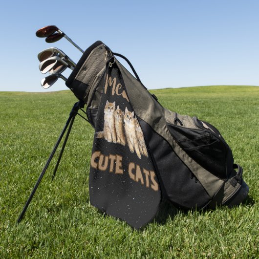 Niedlich Cats Golfhandtuch (Gras)