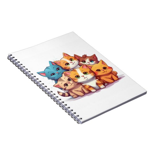 Niedlich Cats SpiralNotebook Notizblock (Rechte Seite)