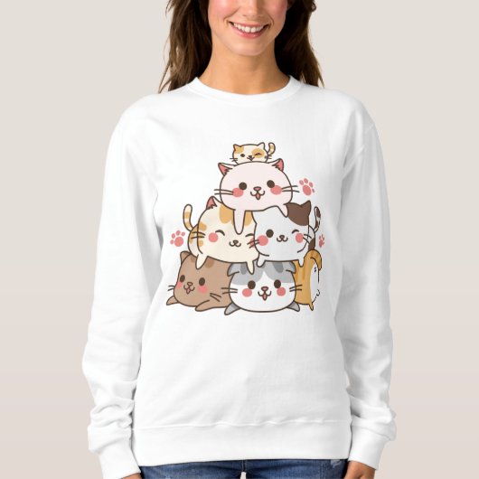 Niedlich Cats Sweatshirt (Vorderseite)