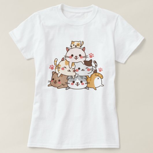 Niedlich Cats T - Shirt (Design vorne)