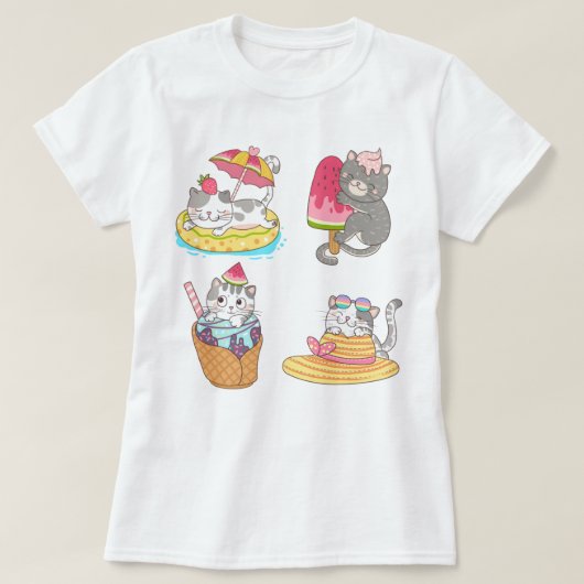 Niedlich Cats T - Shirt (Design vorne)