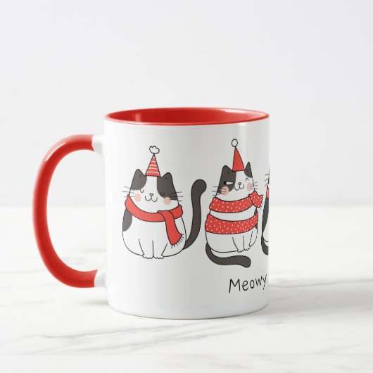 Niedlich Cats Weihnachts-Tasse Tasse (Links)
