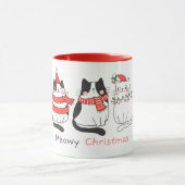 Niedlich Cats Weihnachts-Tasse Tasse (Zentrum)