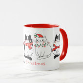 Niedlich Cats Weihnachts-Tasse Tasse (VorderseiteRechts)
