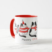 Niedlich Cats Weihnachts-Tasse Tasse (Vorderseite Links)