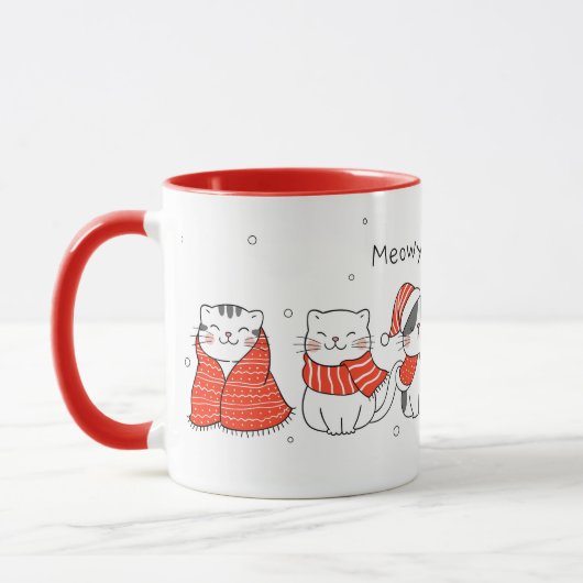 Niedlich Cats Weihnachts-Tasse Tasse (Links)