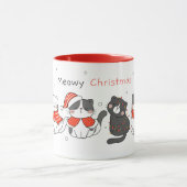 Niedlich Cats Weihnachts-Tasse Tasse (Zentrum)