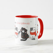 Niedlich Cats Weihnachts-Tasse Tasse (VorderseiteRechts)