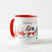 Niedlich Cats Weihnachts-Tasse Tasse (Vorderseite Links)