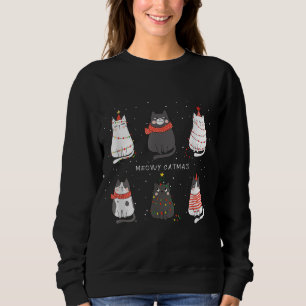 Niedlich Cats Xmas Kätzchen Weihnachtsausstattung Sweatshirt