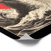 Niedlich Catzilla Cat Japanisch Art Funny Cat Poster (Ecke)