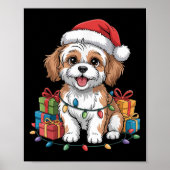 Niedlich Cavachon Weihnachts Weihnachtsdesign Funn Poster (Vorne)
