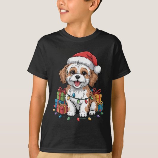 Niedlich Cavachon Weihnachts Weihnachtsdesign Funn T-Shirt (Vorderseite)