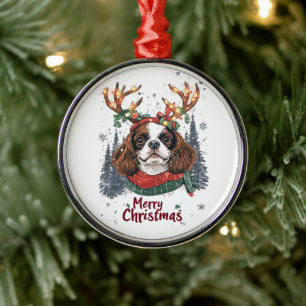 Niedlich Cavalier King Charles Dog Ornament Aus Metall