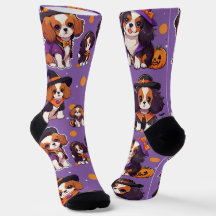 Niedlich Cavalier King Charles halloween-Muster