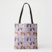 Niedlich Cavalier King Charles Pastel Pattern Tasche (Vorderseite)