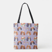Niedlich Cavalier King Charles Pastel Pattern Tasche (Rückseite)