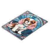 Niedlich Cavalier King Charles Pastel Stettel Glas Notizblock (Linke Seite)