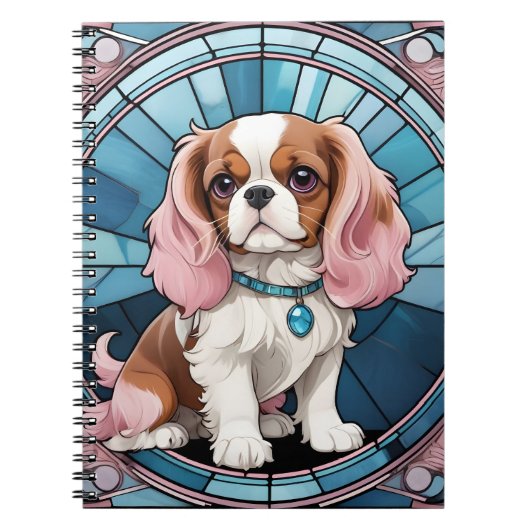 Niedlich Cavalier King Charles Pastel Stettel Glas Notizblock (Vorderseite)